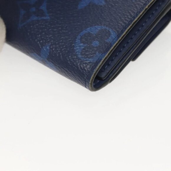 LOUIS VUITTON Taigalama Discovery Compact wallet Wallet Blue M67620 Auth 134375 - Picture 16 of 16